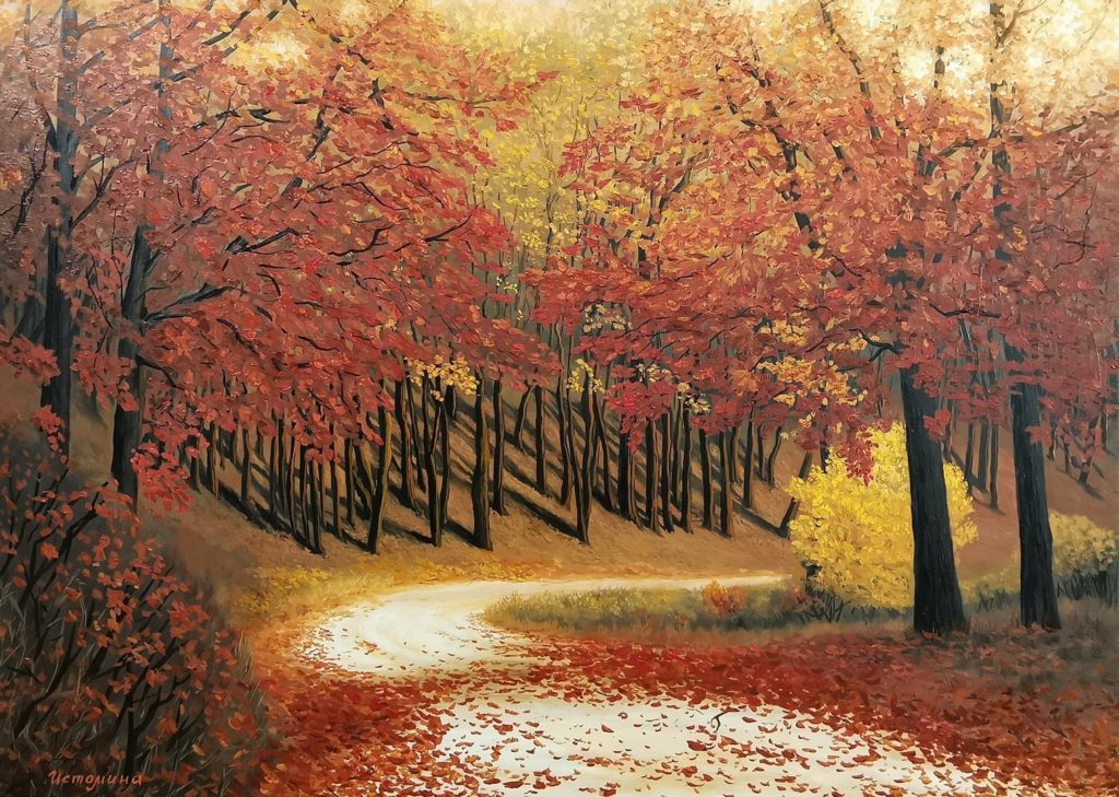 "Краски осени", 50х70 см, холст, масло, лак