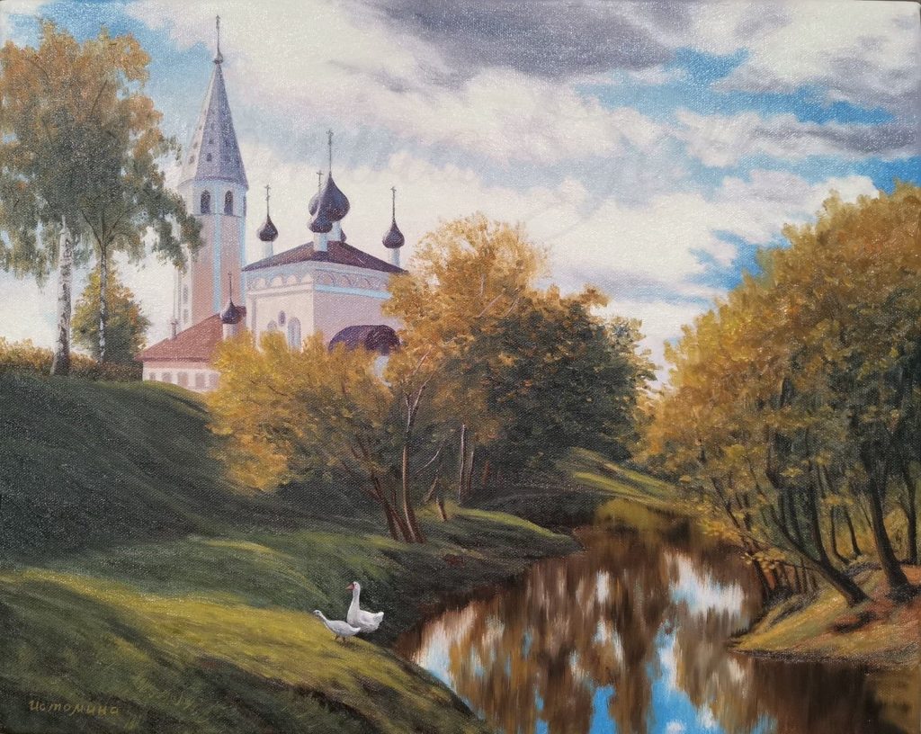 "Вятское. Храм Воскресения Христова", 40х50
