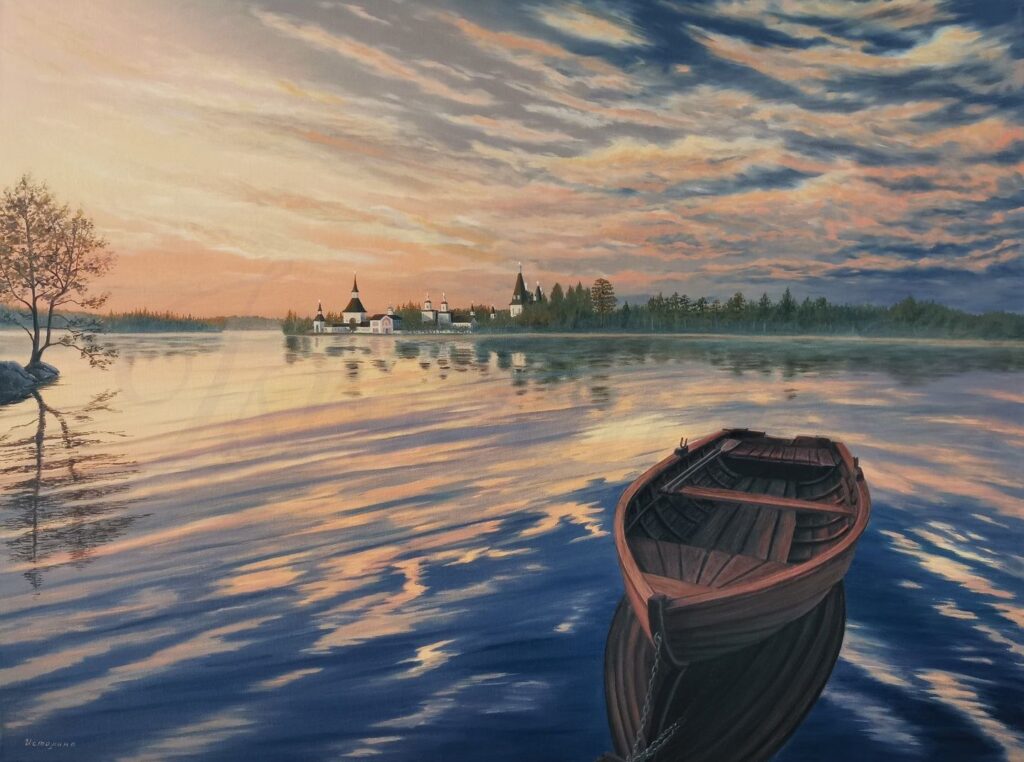 "На Валдайском озере", 60х80 см. Холст, масло