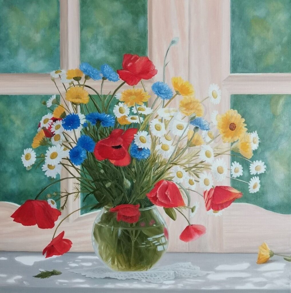 "Солнечный день", 50х50 см. Холст, масло